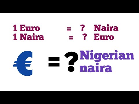 1 NGN to EUR - Nigerian Nairas to Euros Exchange Rate