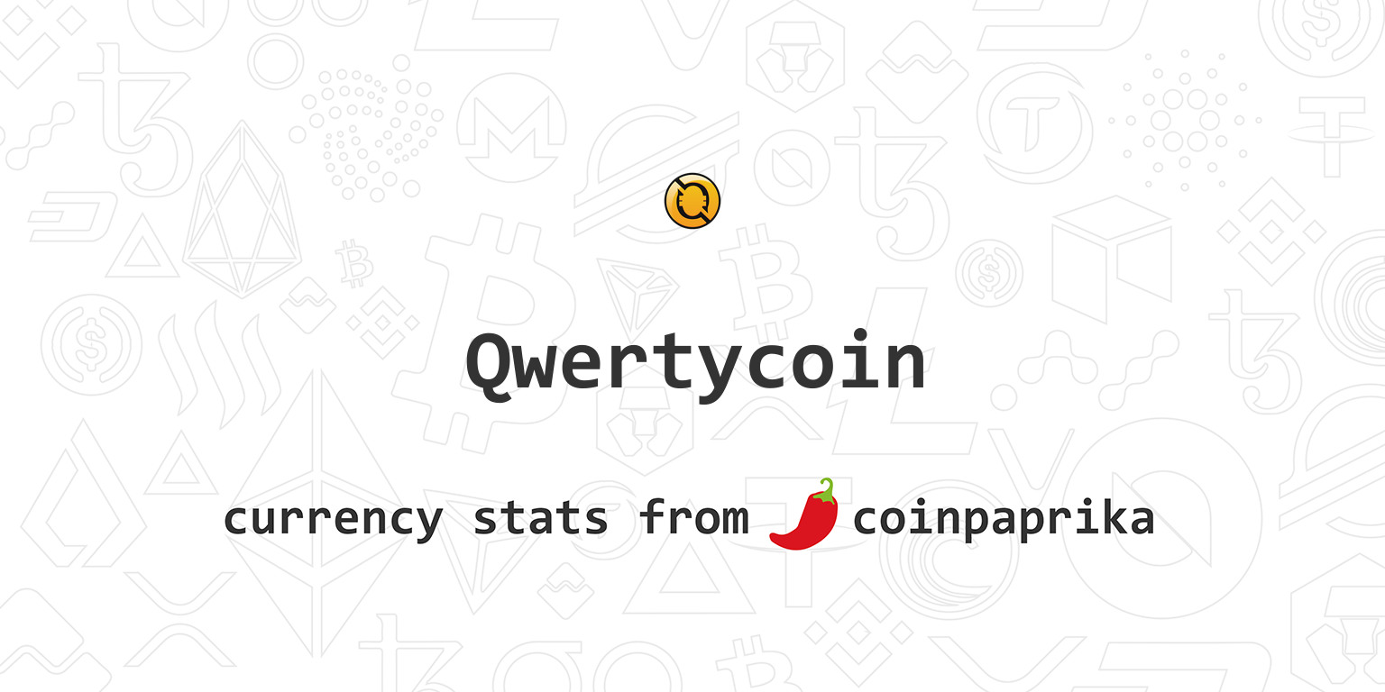 Qwertycoin Price Today - QWC to US dollar Live - Crypto | Coinranking