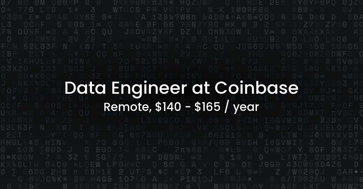 Coinbase: Market Data Engineer | Outer Join