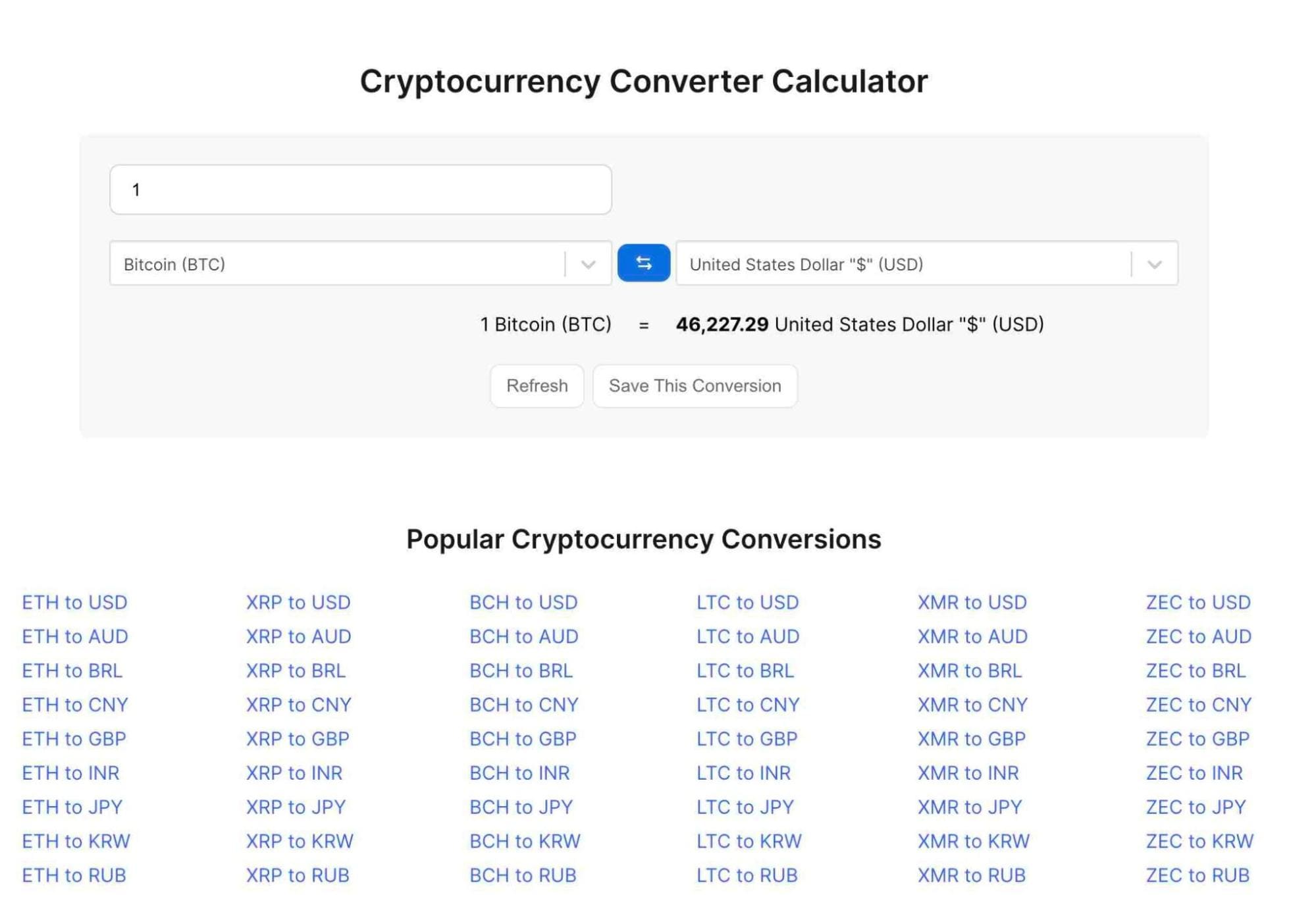 Convert 1 ETH to BTC - Ethereum to Bitcoin Converter | CoinCodex