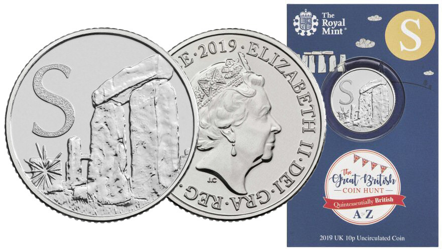 UK and A to Z 10p coin values