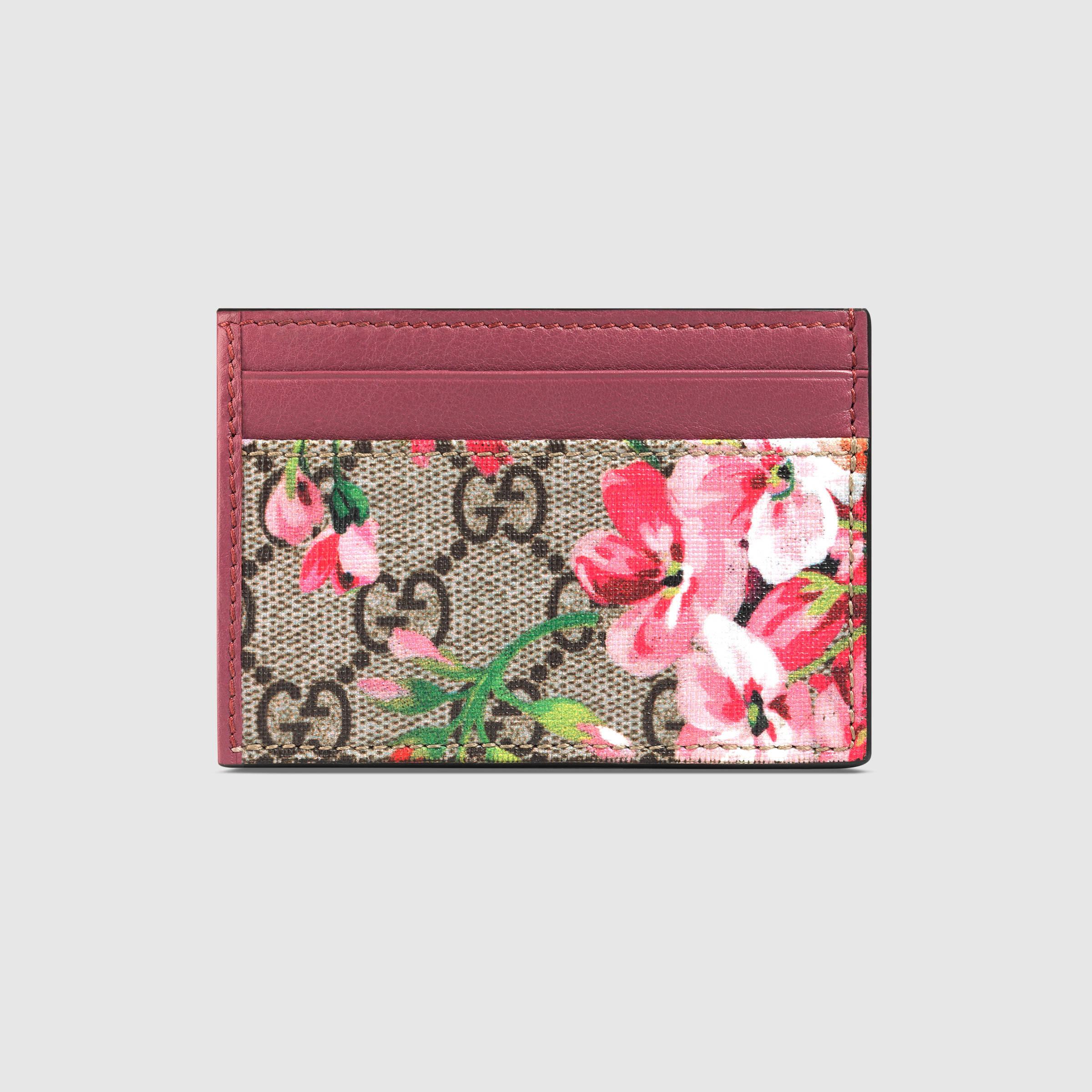Gucci GG Supreme Monogram Blooms Print Zip Around Card Case Wallet Antique Rose – STYLISHTOP
