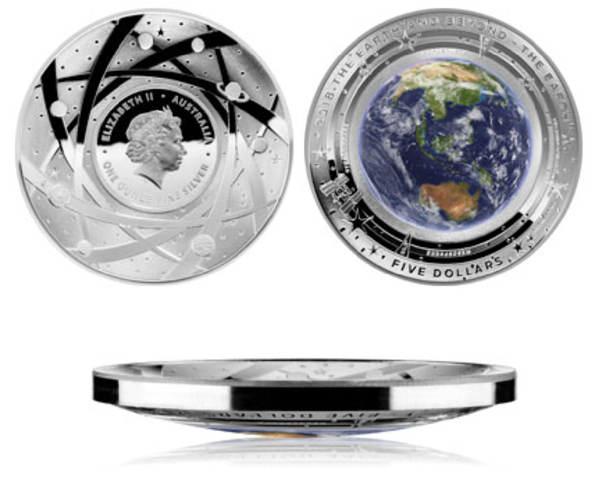 EARTH 2 Oz Silver Coin 5$ Niue 
