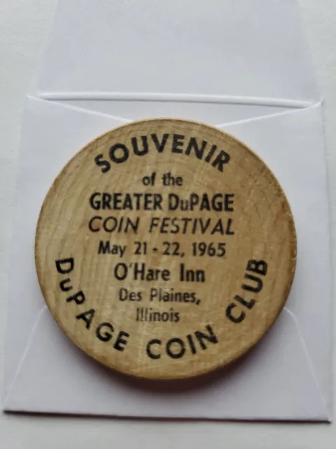 SOUVENIR OF ELGIN Coin Club, Founded (Illinois), Token, Wooden Nickel $ - PicClick AU