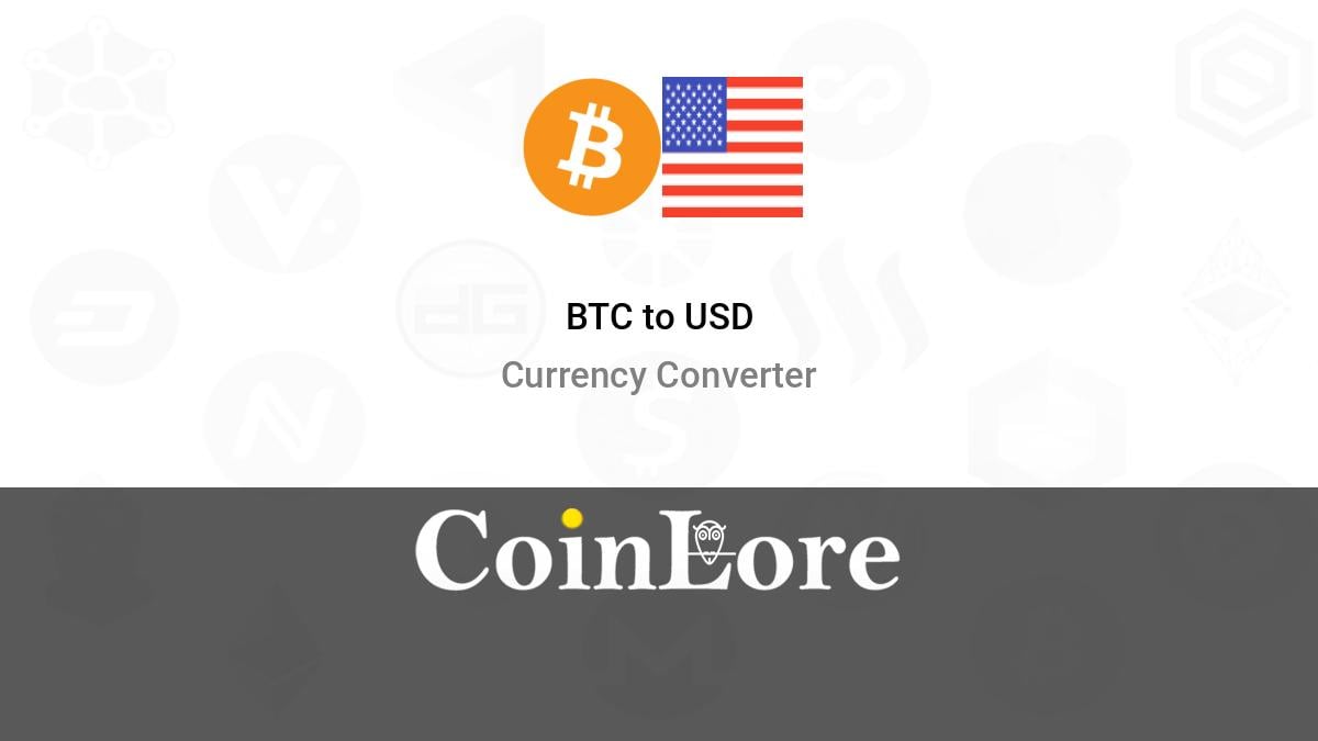 Convert BTC to USD