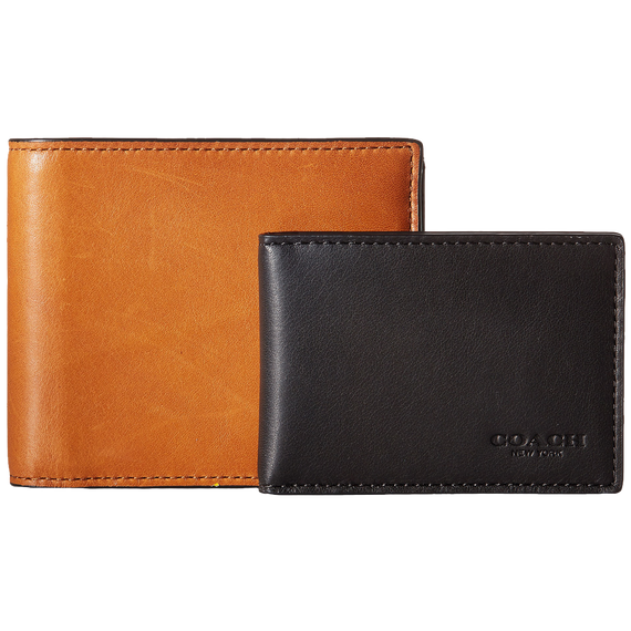 Coach Compact ID Wallet Sport Calf Mahogany – Balilene