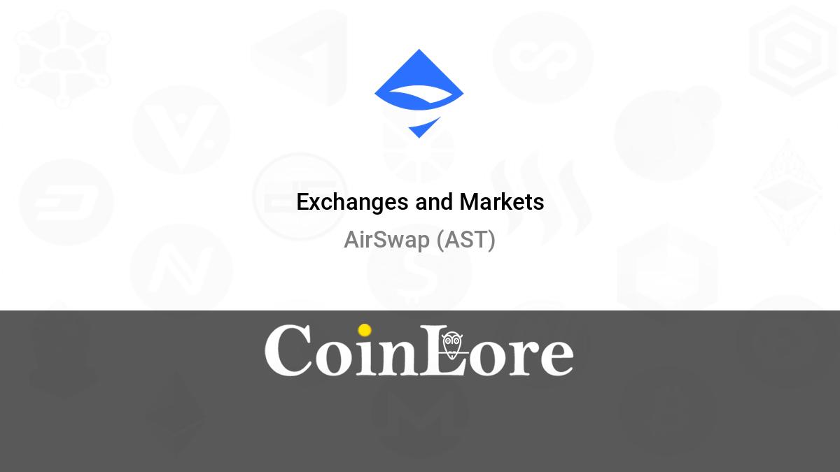 AirSwap Exchanges - Buy, Sell & Trade AST | CoinCodex