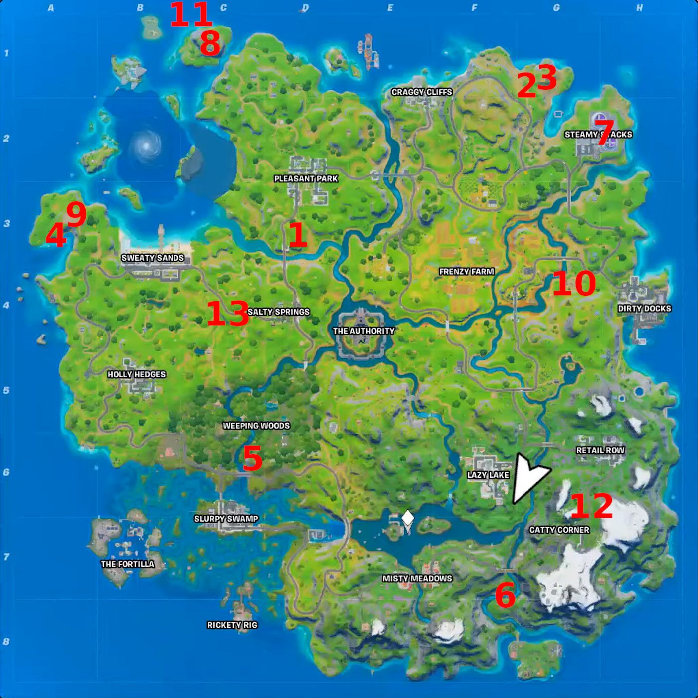 Fortnite Chapter 2 Season 4: Week 2 XP Coins Locations