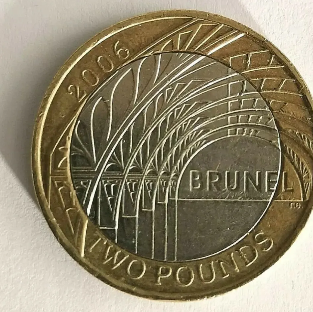 Brunel - Portrait Queen Elizabeth II £2 Coin - Mintage: 7,, - Scarcity Index: 1