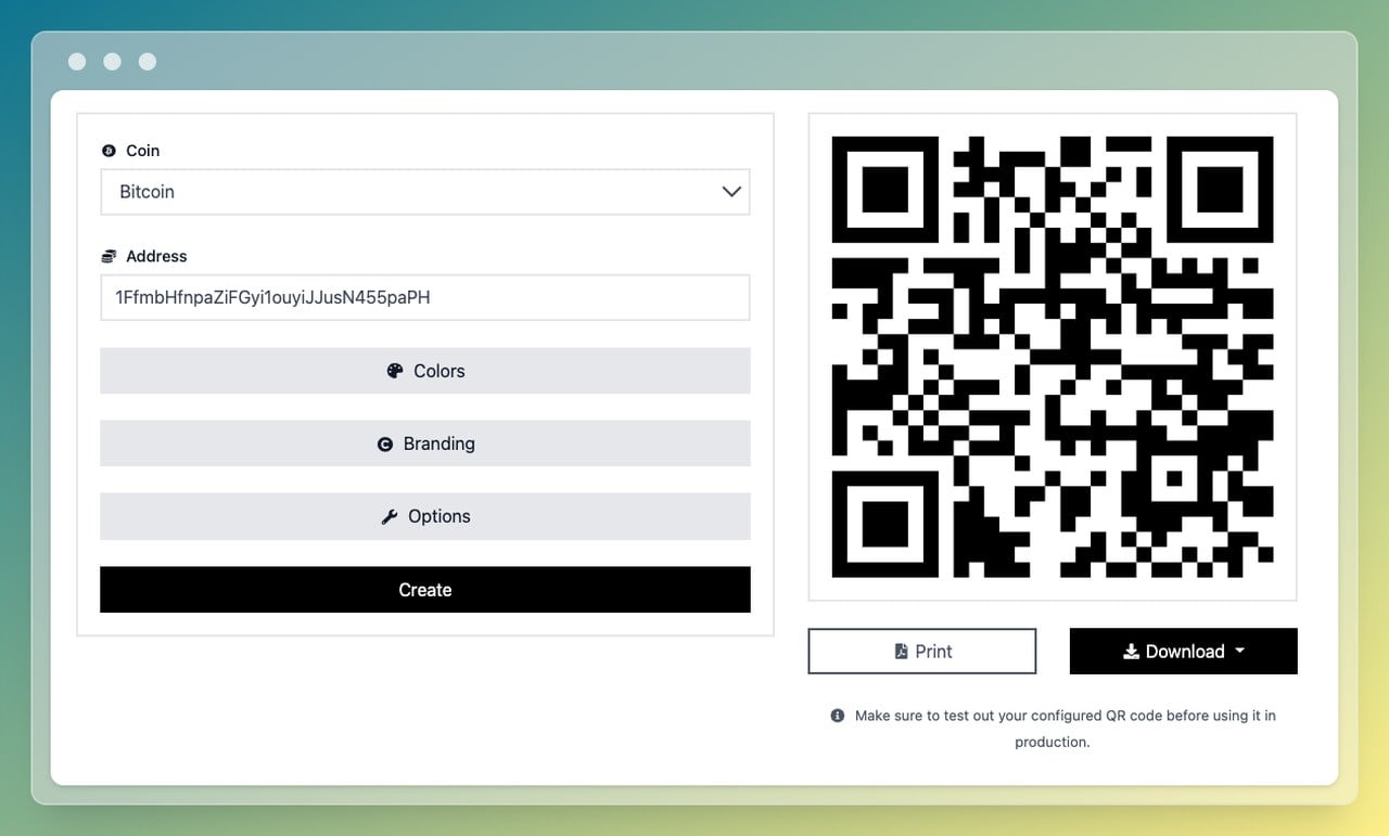 Using QR Codes to Send Crypto