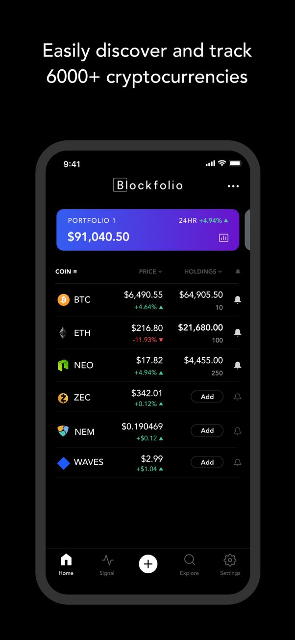 Cryptocurrency Portfolio Tracker App - Crypto Pro