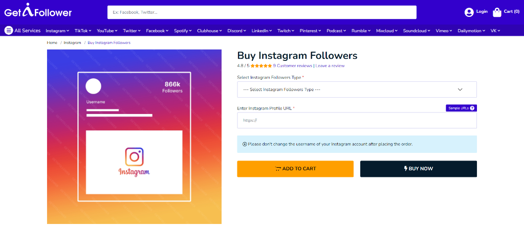 Buy Instagram followers in the UK: Some of 's best options