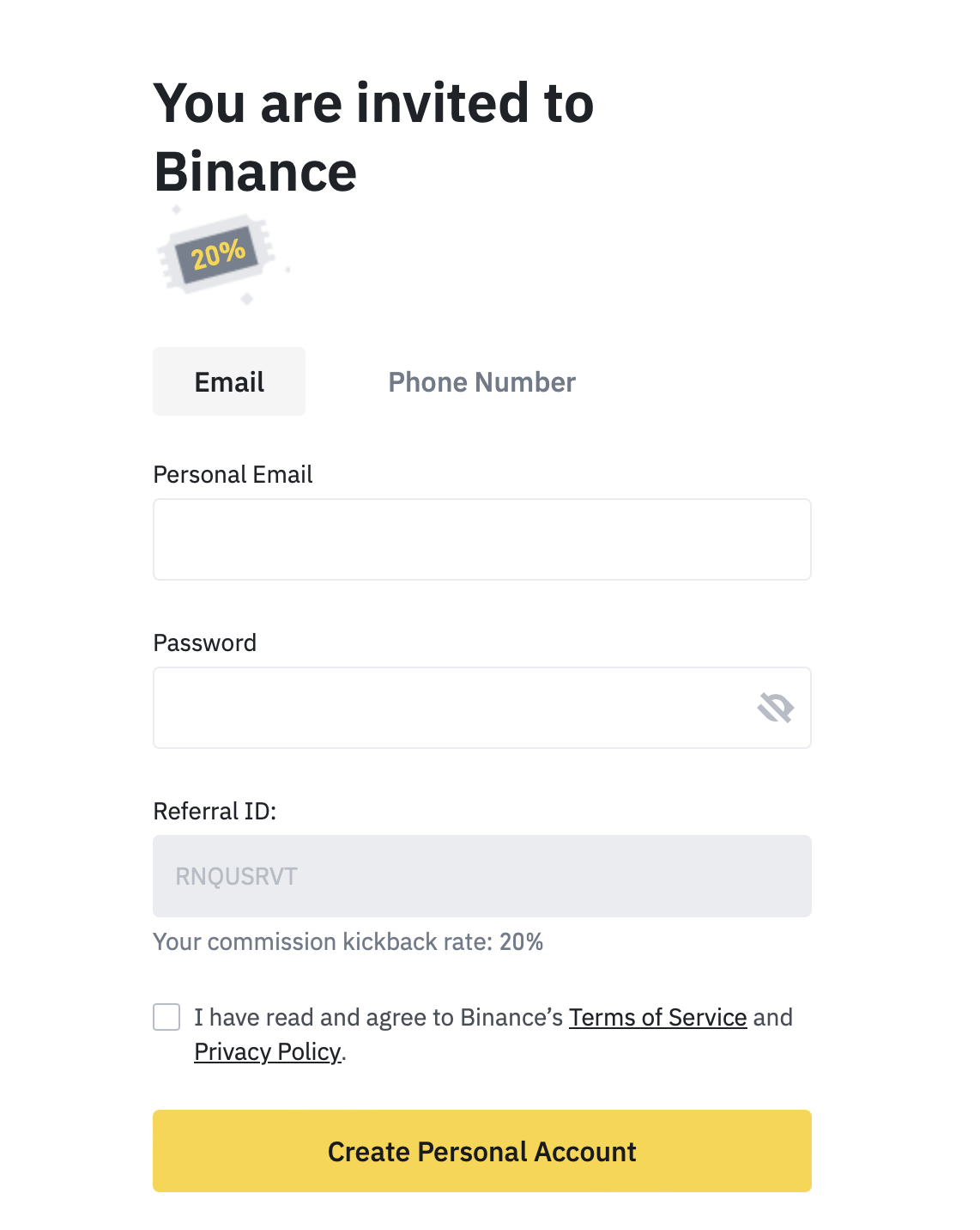 Binance Referral ID (Optional) GS9JDR3C | (March )