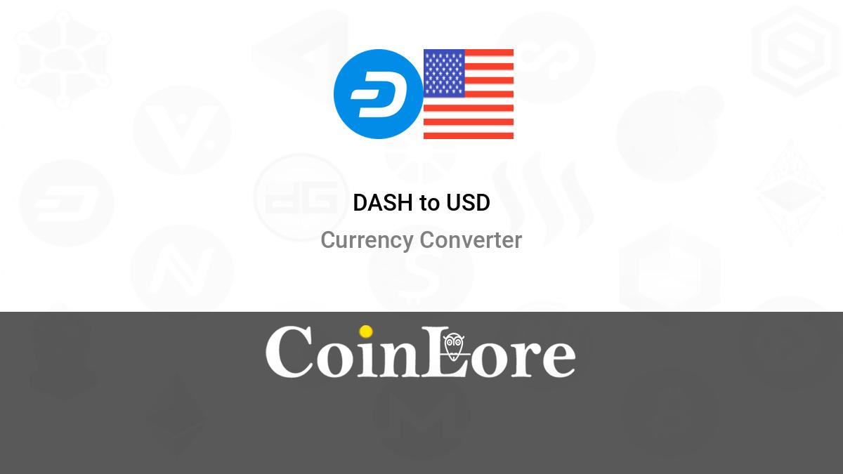 DASH to USD Converter