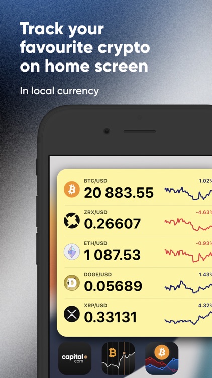 Bitcoin & Crypto Price Widget for iPhone - Free App Download