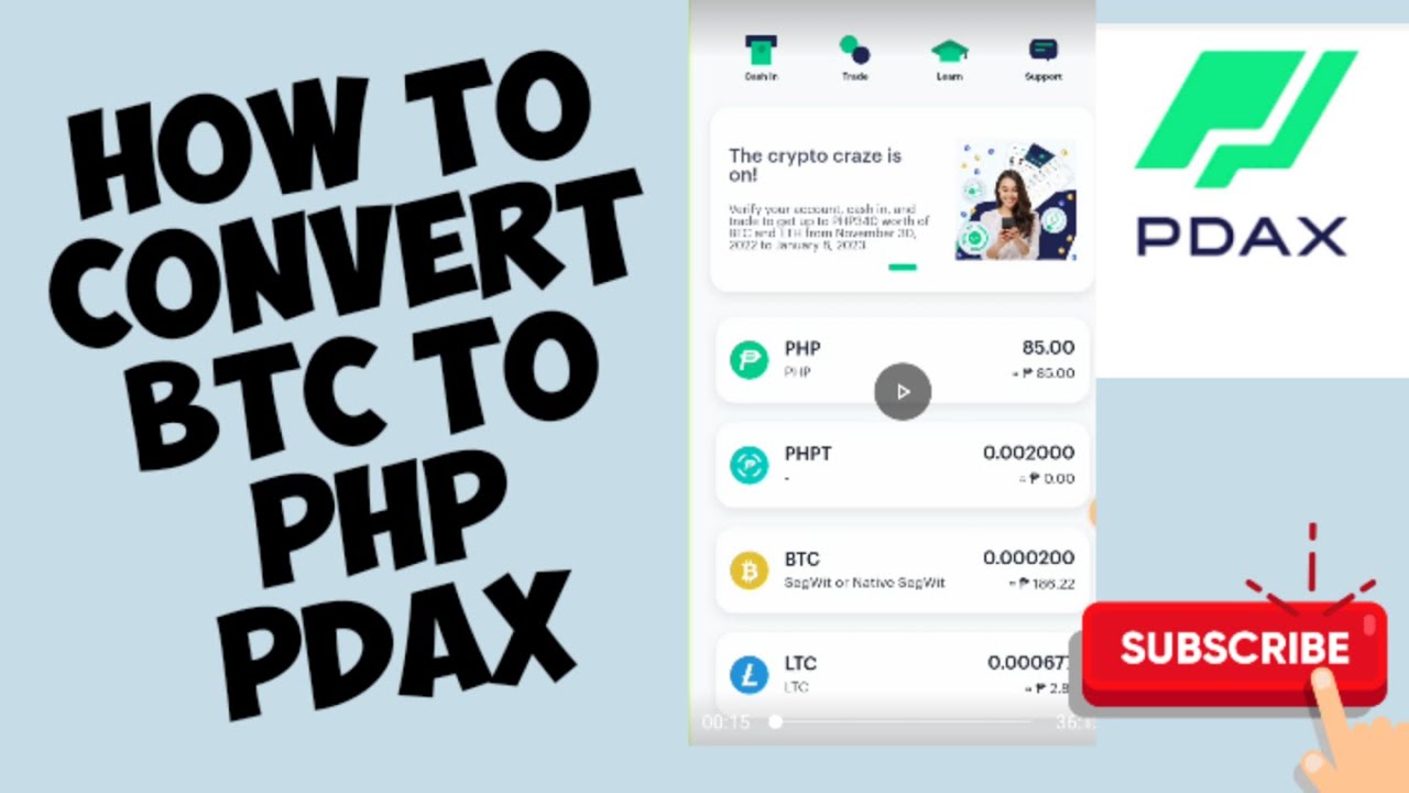 Convert BTC to PHP