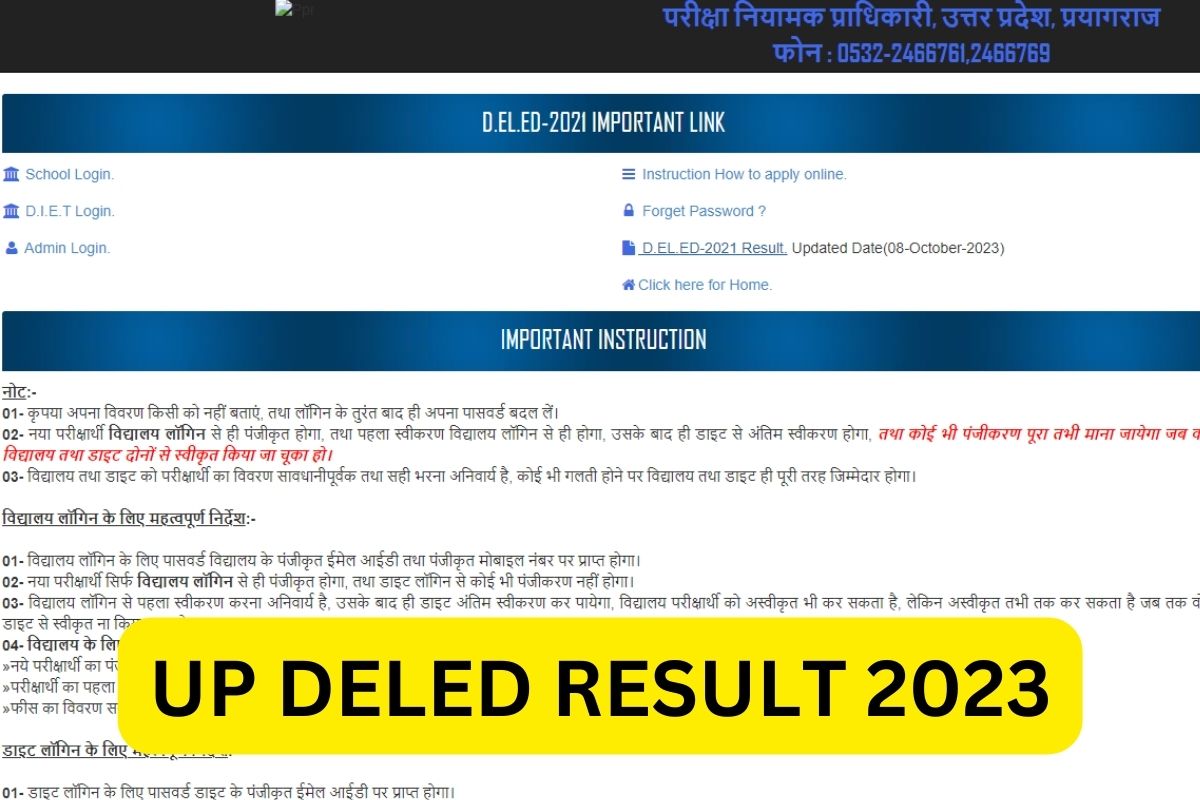 UP Deled Result: UP DElEd BTC 3rd semester results declared at bitcoinhelp.fun | - Times of India