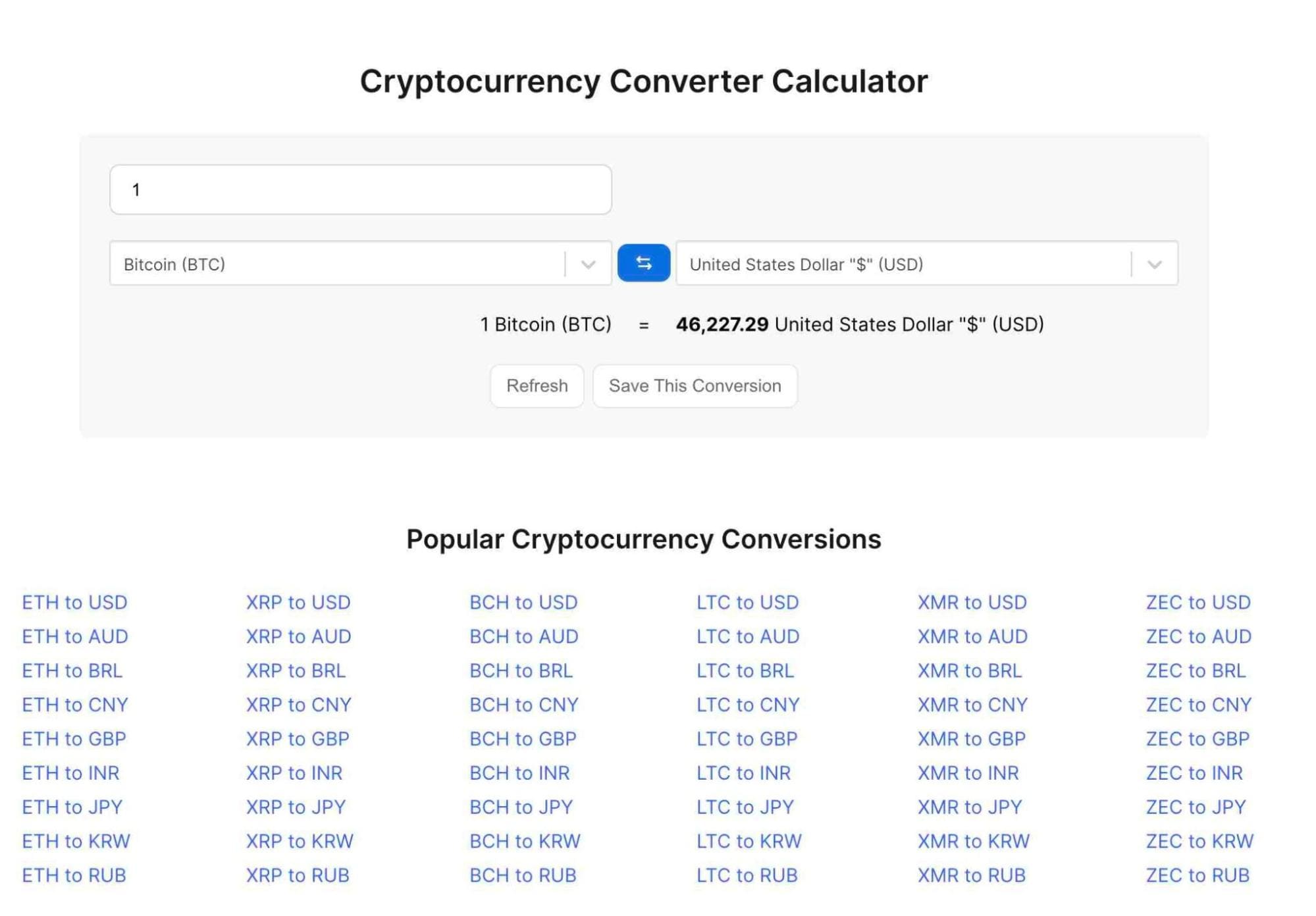 Bitcoin Calculator: Easily Convert Bitcoin (BTC) To US Dollar (USD) & More! - Athena Alpha