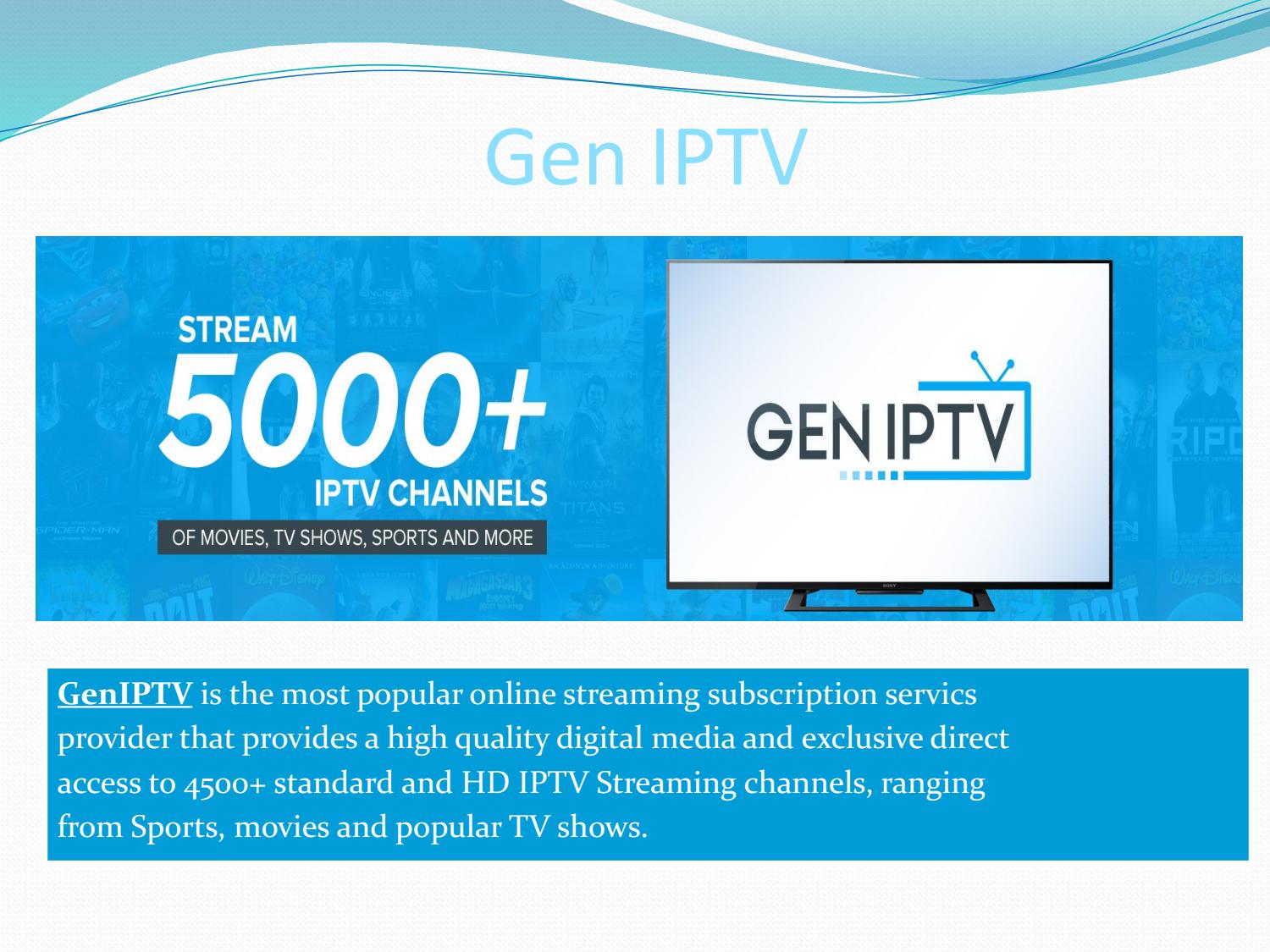 Best IPTV Subscription in France - Gen IPTV by Geniptv Official - Infogram