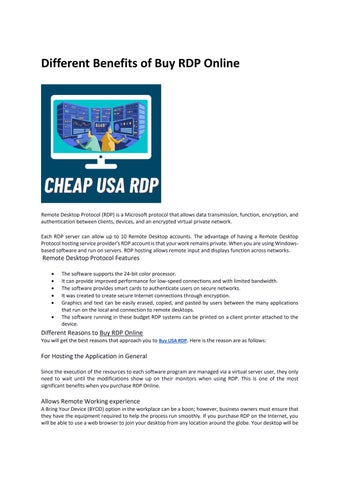 RDP in USA - Remote Desktop in USA - Price - FineRDP