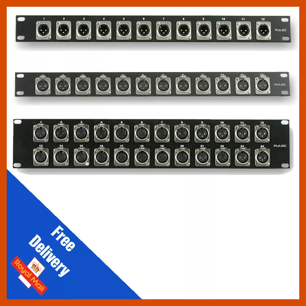 XLR Patchbay 1RU 6 XLR Male 6 XLR Female Neutrik - BS Broadcast