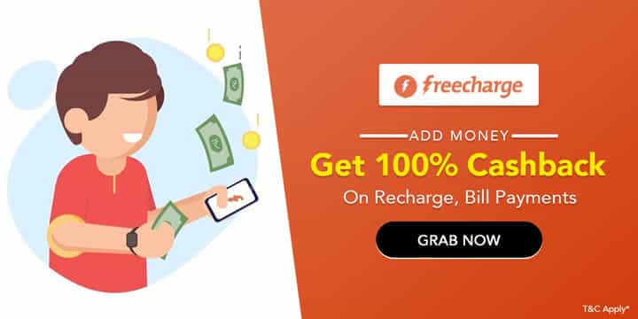 Freecharge Add Money Offer | Get Rs Cashback | Mar 