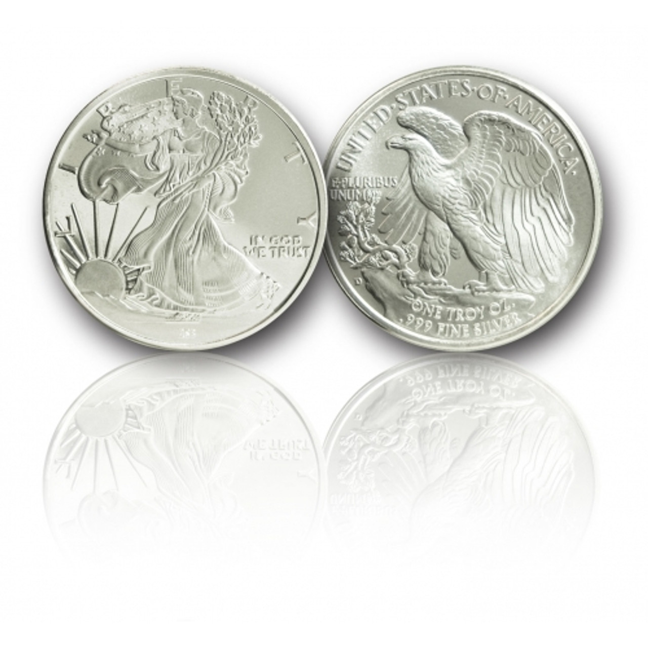 Liberty Eagle 1/2 oz Fine Silver Round with Blank Reverse Uncircu