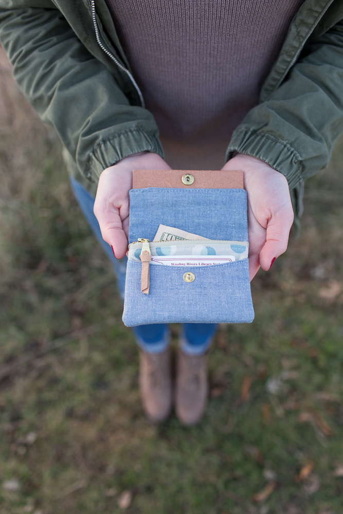 Multi Circles minimalist wallet | quiltingafterdark