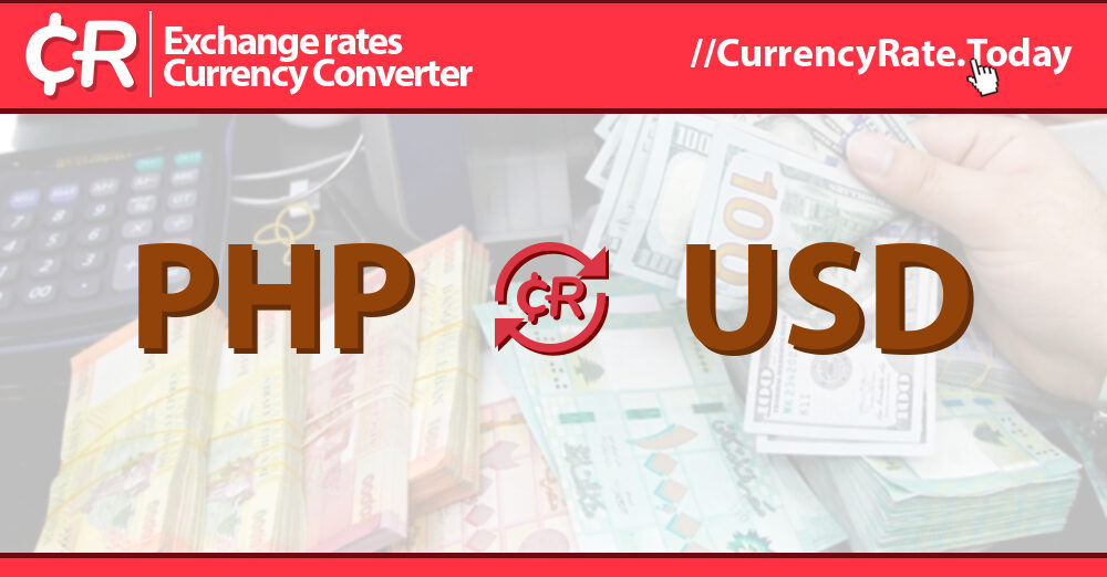 Philippine Peso to US dollar (PHP to USD) exchange rate, chart
