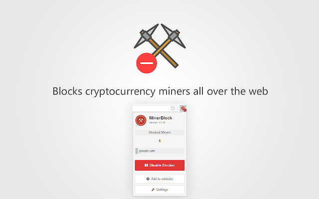 Miner Blocker Block Coin Minersin Chrome with by
