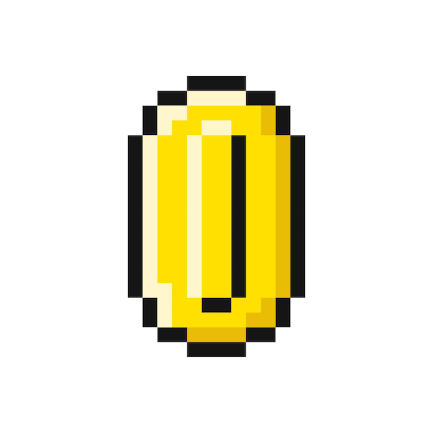 Pixel art, Mario coin, text, rectangle, владыка png | Klipartz