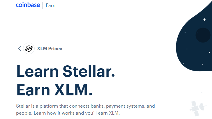 Coinbase: Earn $10 Stellar Lumens (XLM) w/ Learning Lesson