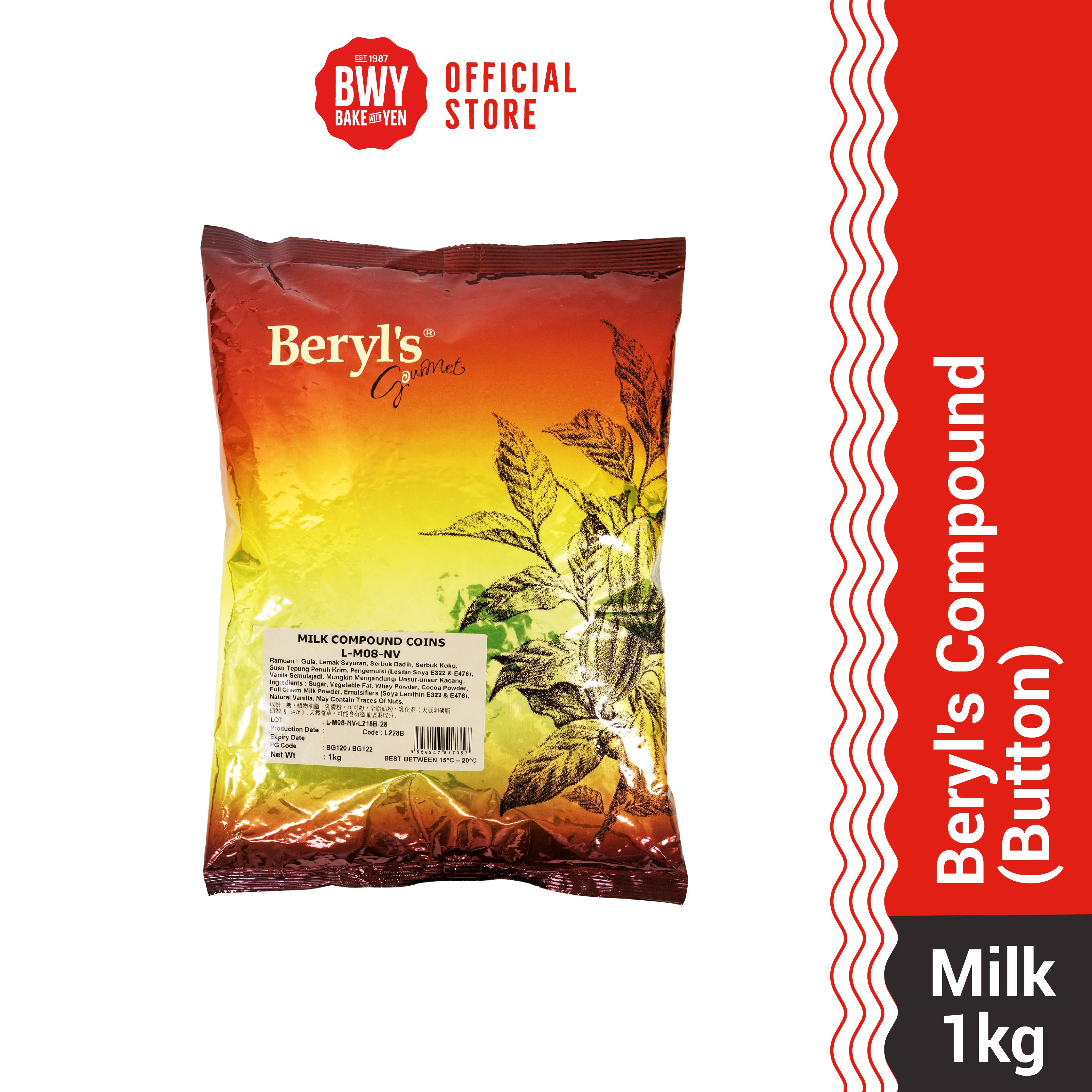 Beryls Chocolate Bar (Milk) | Bakers Farm