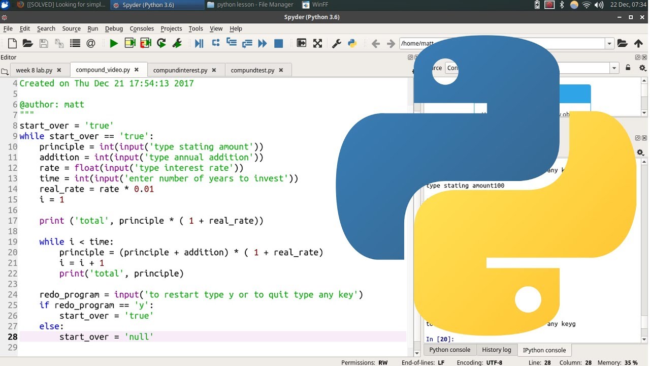 Calculate Compound Interest | Python Program