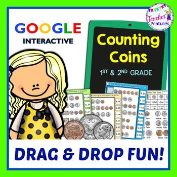 Canadian Money Coins Counting Worksheets Google Slides™ First Second Grade | Made By Teachers