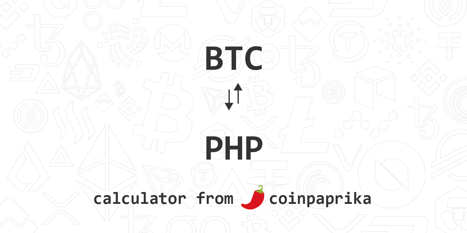 Convert Bitcoin to Philippine Piso | BTC to PHP currency converter - Valuta EX
