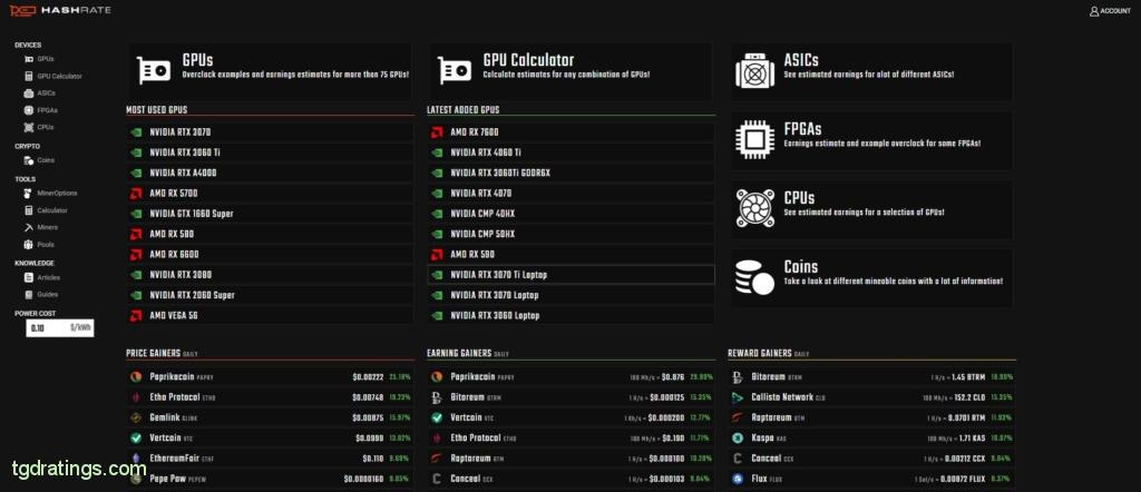 Mining with NVIDIA GeForce GPU - BetterHash Calculator