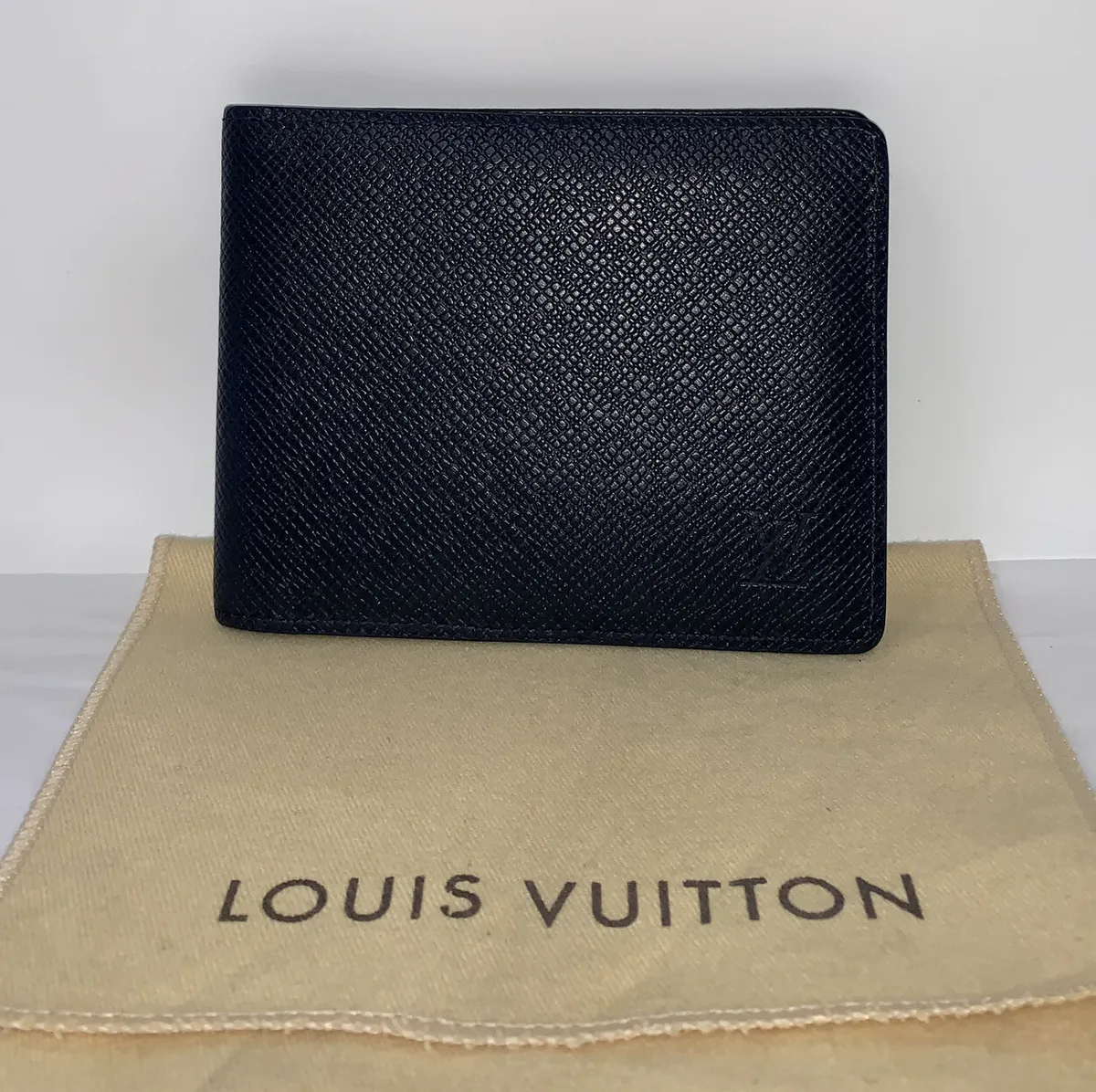 Louis Vuitton Blue Taiga Leather Multiple Wallet - My Luxury Bargain South Africa