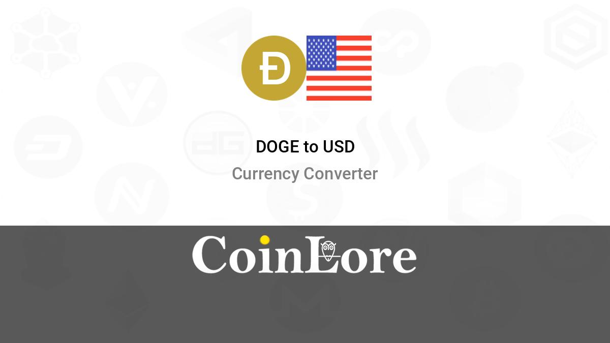 DOGE exchange rates, Dogecoin currency converter powered by Mconvert