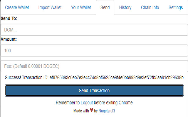 DPal:Wallet for DogeCoin for Google Chrome - Extension Download