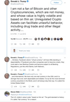 Fake account launches Twitter cryptocurrency scam in Trump's replies | Daily Mail Online