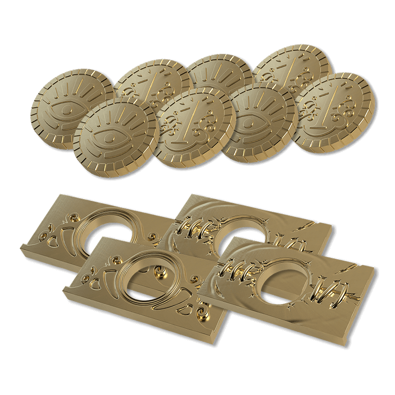 Metal RPG Dungeon Delvers Coin Gold Plated- 45mm - Norse Foundry