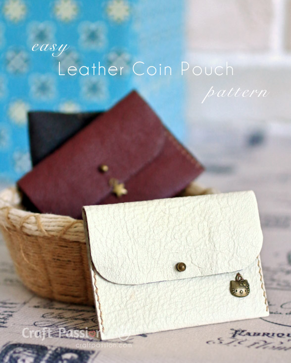 LEATHER PATTERN- Leather Coin Pouch, PDF Download, Template, DIY