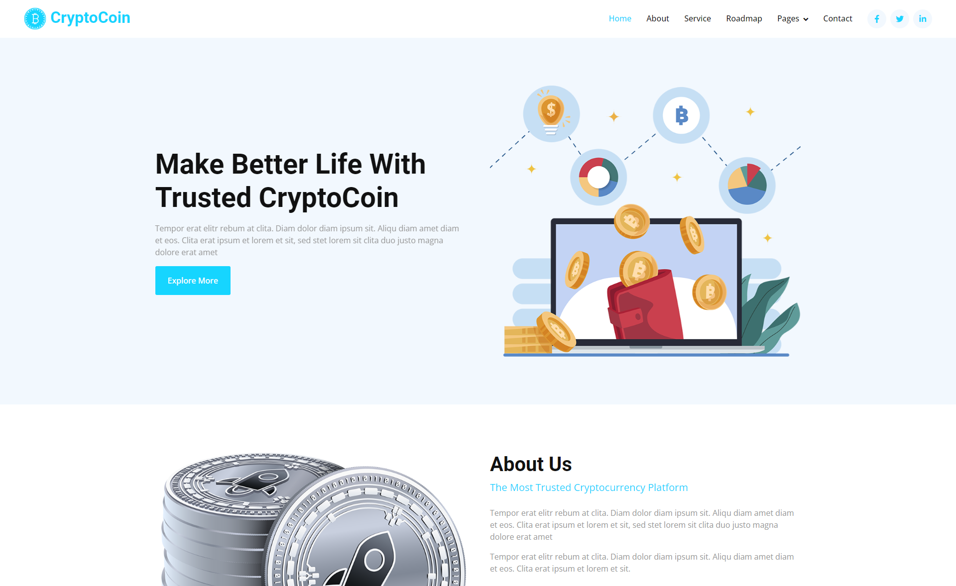 Bitfonix - Bitcoin Crypto Currency HTML website Template free download