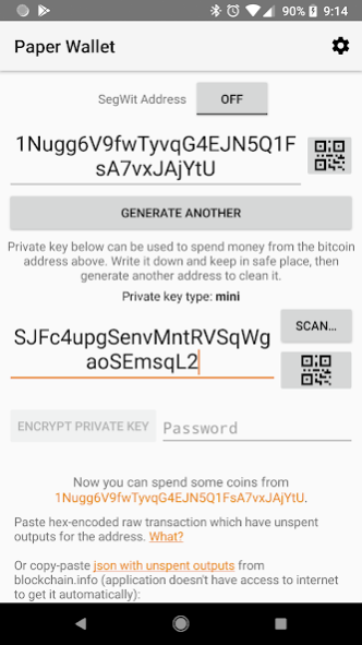 Groestlcoin SegWit Paper Wallet