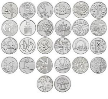 The Royal Mint is re-releasing 26 A - Z 10p coins this month