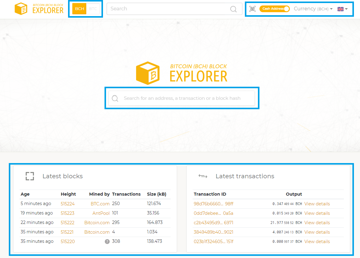 Bitcoin explorer