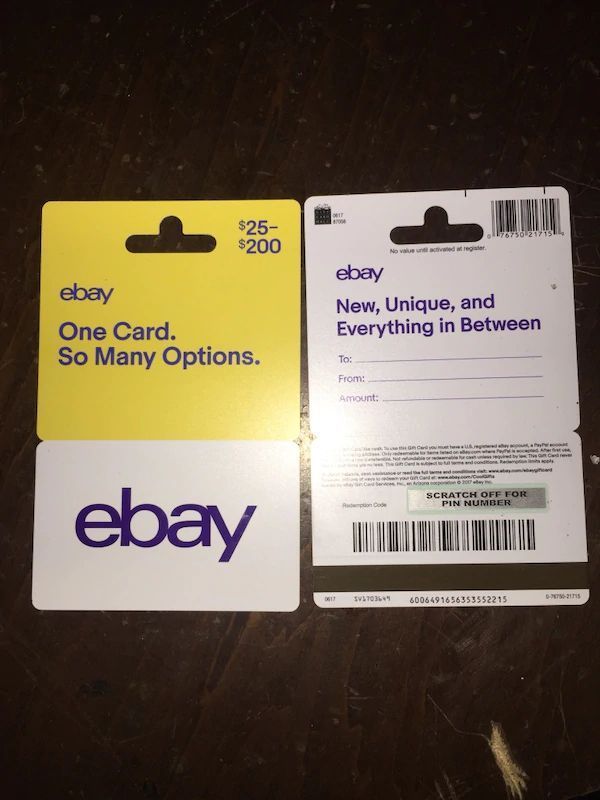 Ebay Gift Card Useless wiped before I could scratc - The eBay Community
