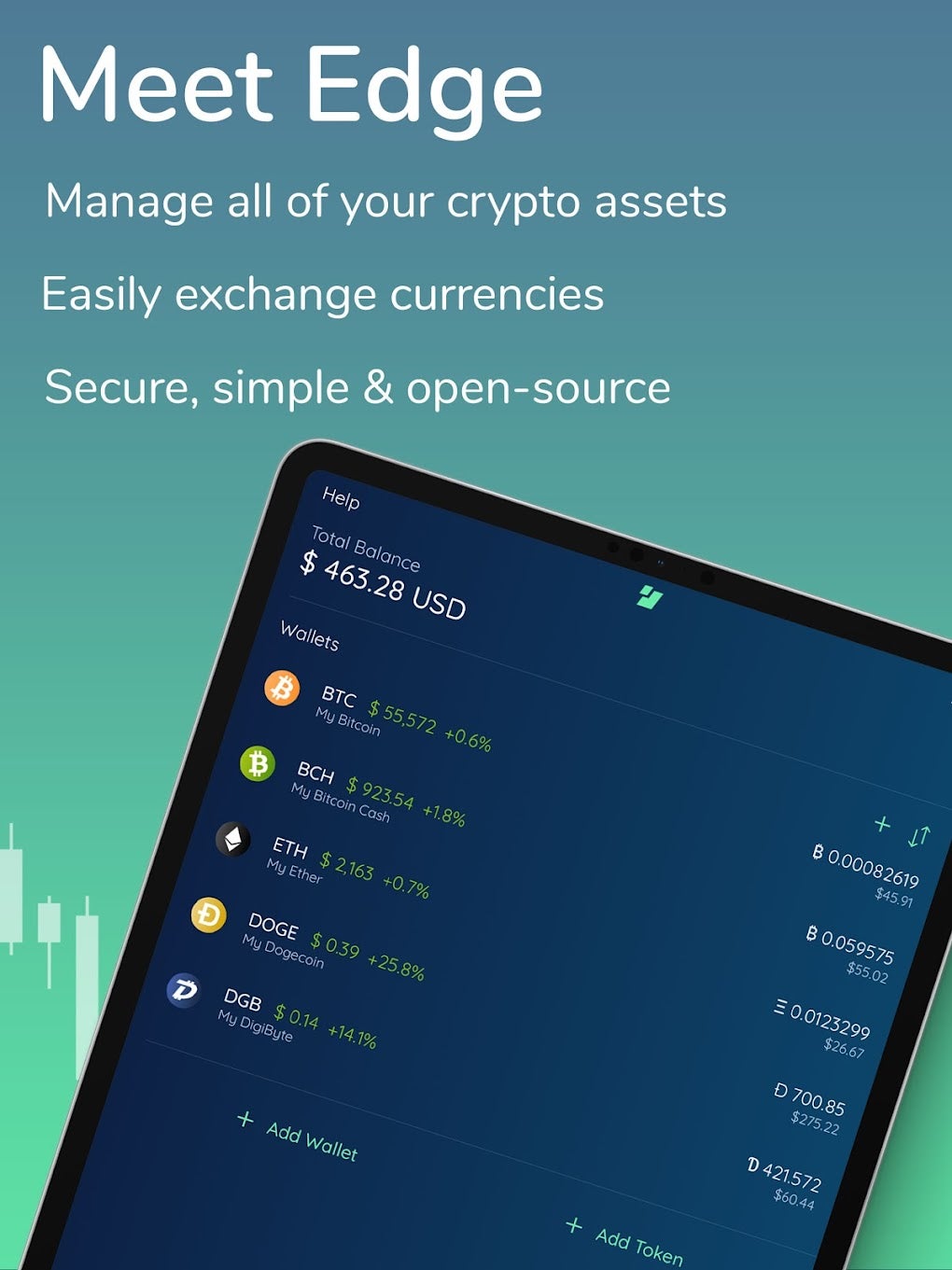 Download Edge - Bitcoin, Ethereum, Monero, Ripple Wallet .apk