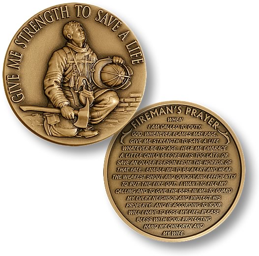 Firefighter Prayer Coin – Harriman Army-Navy